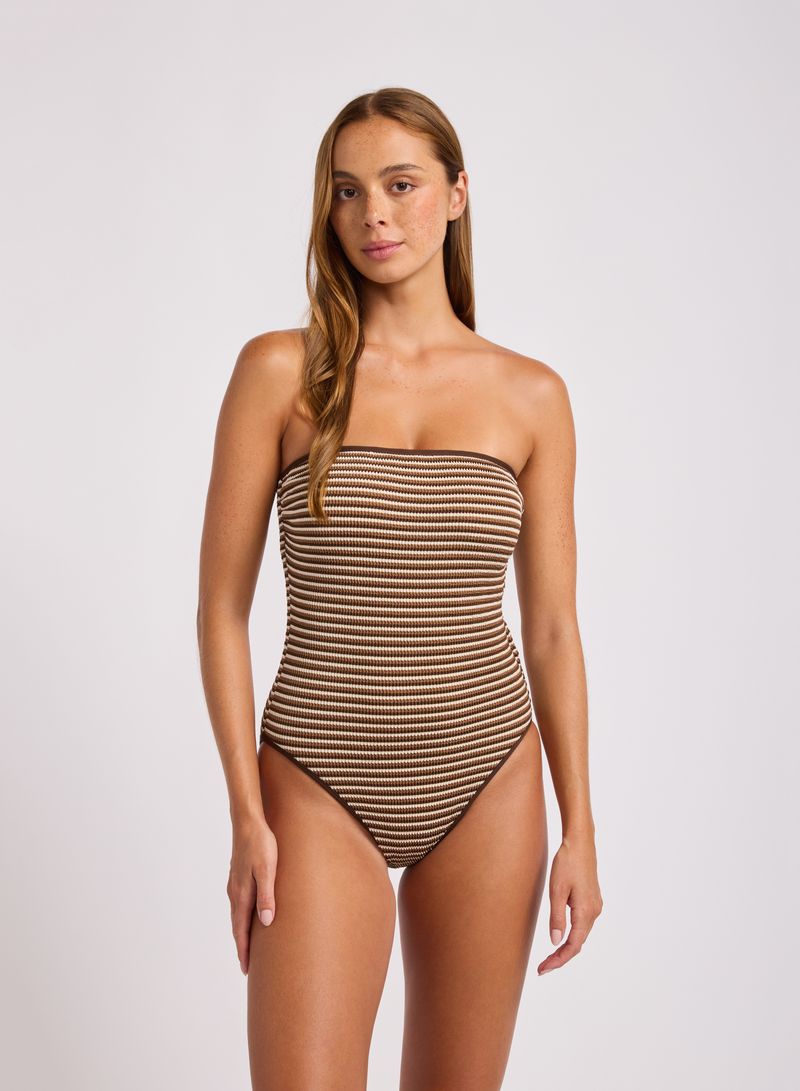 Horizons DD Bandeau One Piece - Mocha