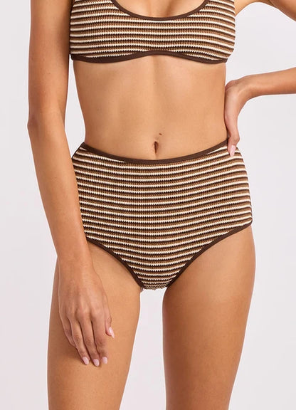 Horizons High Waisted Bikini Bottom - Mocha