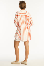 Corfu Stripe Shirt - Flame