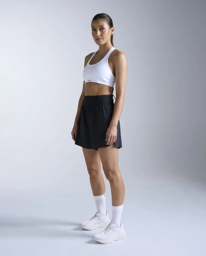 Run freely with everything you need close by. Providing coverage without compromise, the Aero Trail 5 Inch Shorts combine lightweight stretch fabric with a bonded waistband and mesh pocketing for fast-access storage.