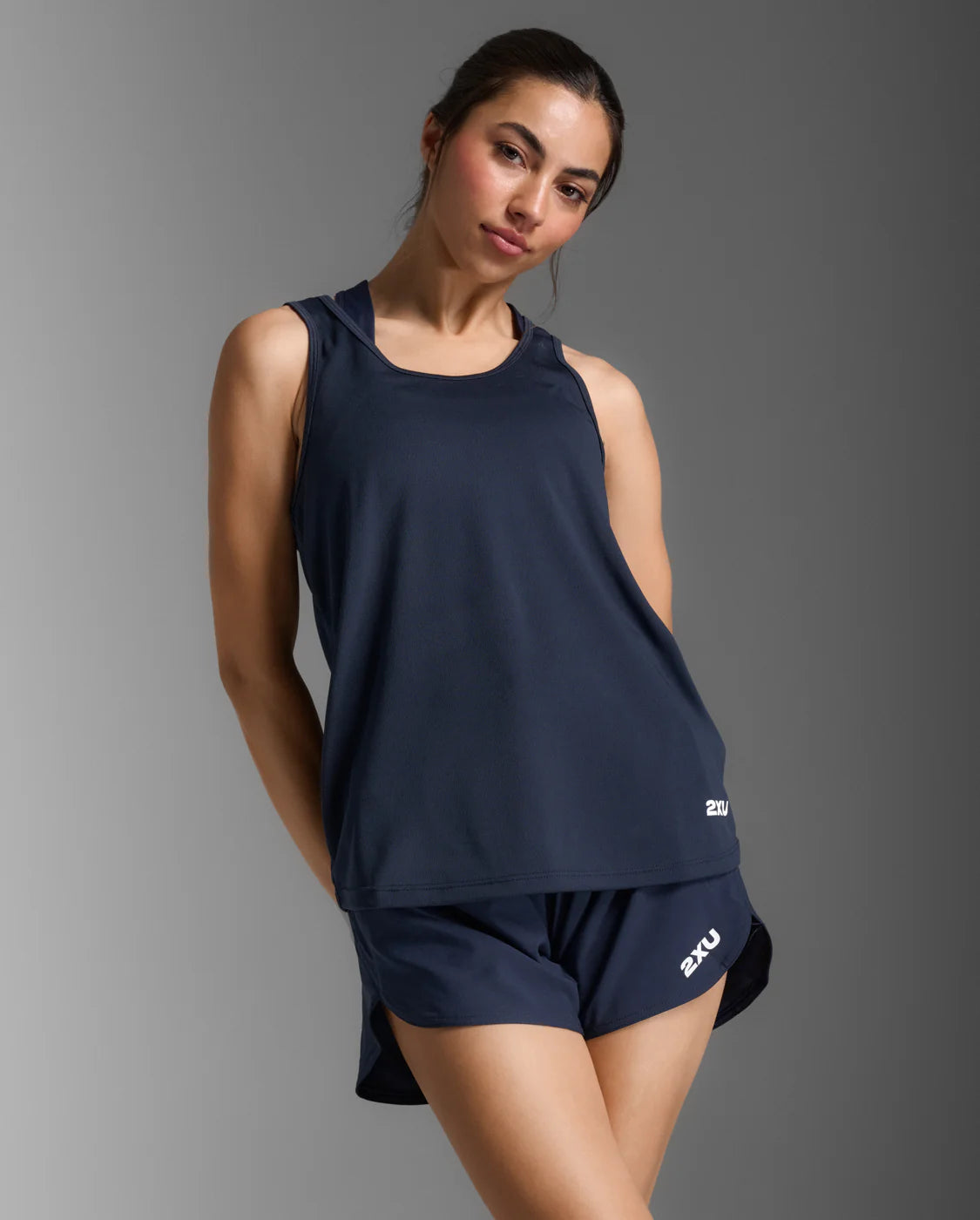 The Aspire Singlet leverages a double-knit sweat-wicking fabric to keep you dry so you can perform in comfort.