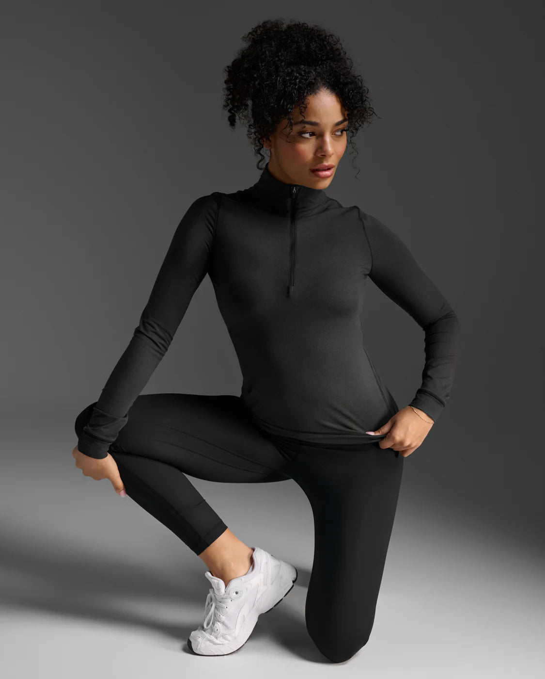 Elevate your layering game with our brushed soft jersey, Flex 1/2 Zip Long Sleeve providing comfort from the mat to wherever your next move is.