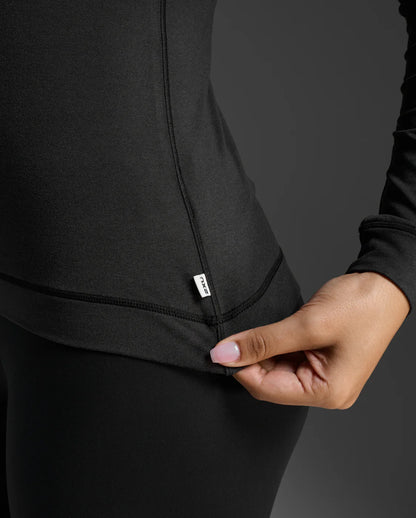 Elevate your layering game with our brushed soft jersey, Flex 1/2 Zip Long Sleeve providing comfort from the mat to wherever your next move is.