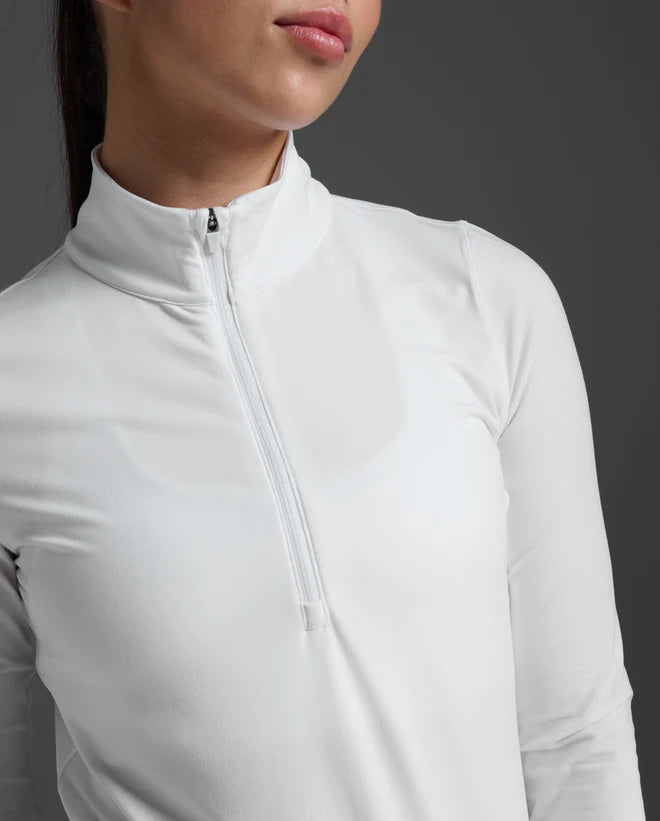 1. 1/2 zip long sleeve
2. 200gsm brushed soft jersey provides all day comfort
3. Sweat-wicking and quick to dry
4. 4-way stretch provides maximum freedom of movement
5. Zip design lets you adjust exposure to elements
6. This garment contains recycled yarns