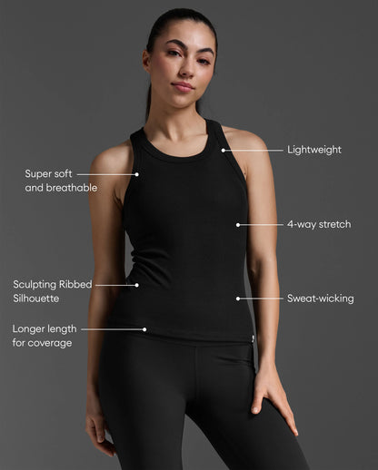 Providing exceptional modal softness and breathability, the Fluid Ribbed Tank is sweat-wicking and durable making it up for a workout or down to chill.