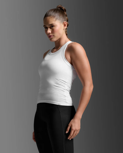 Fluid Ribbed Tank - White