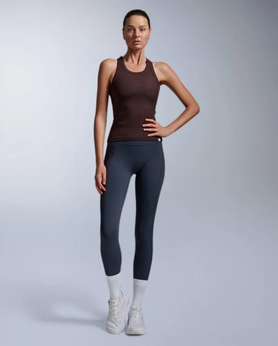 The Fluid Modal Ribbed Tank finds the sweet spot between comfort and control, with a smooth, stay-put fit, whether you’re working out or winding down at home.