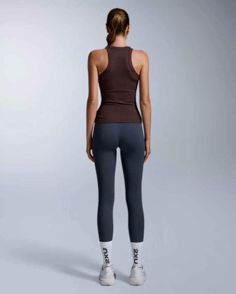 The Fluid Modal Ribbed Tank finds the sweet spot between comfort and control, with a smooth, stay-put fit, whether you’re working out or winding down at home.