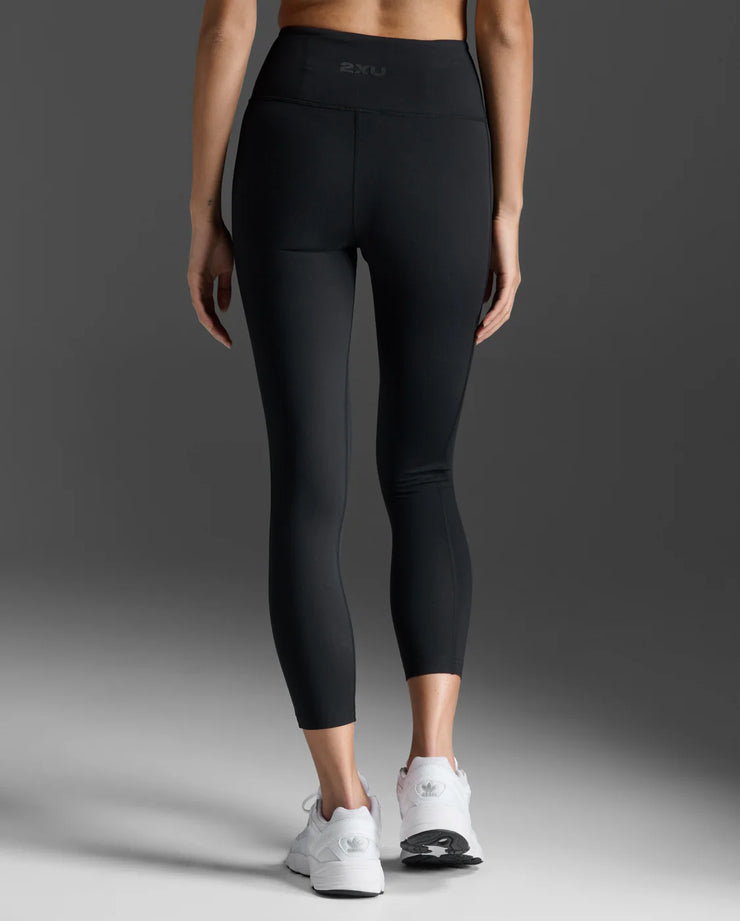 1. 7/8 compression tight
2. Lusciously-smooth BRUSHED SLX double knit fabric
3. Hi-Rise figure flattering, slimming and secure fit waistband
4. Graduated compression for improved circulation
5. Drop-in pocket at centre back
6. Minimal tonal logo detailing
7. Flatlock seams to reduce chafe