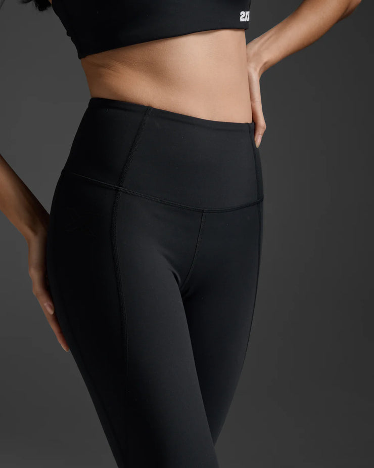 1. 7/8 compression tight
2. Lusciously-smooth BRUSHED SLX double knit fabric
3. Hi-Rise figure flattering, slimming and secure fit waistband
4. Graduated compression for improved circulation
5. Drop-in pocket at centre back
6. Minimal tonal logo detailing
7. Flatlock seams to reduce chafe