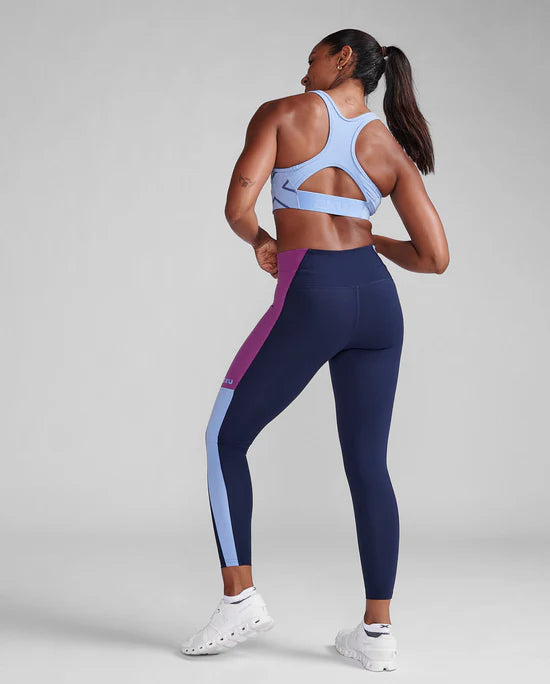 Form Spliced Hi-Rise Compression Tights Made with contrast panels down the outside of each leg, the Form Spliced Hi-Rise Compression Tights offer a drop-in mesh pocket at the hip and will allow you to stretch and move without limits.