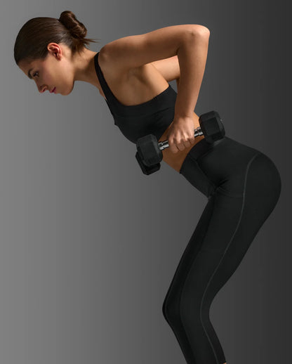 Featuring a luxe matte finish, soft touch and a seamless front panel to leave you feeling sculpted and smooth, the Form Stash Hi-Rise Compression 3/4 Tights, have multiple pocketing options that will literally hold your whole life for a day on the move.
