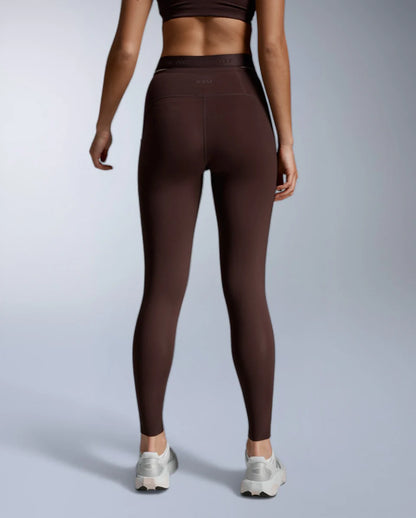 Form Stash Hi-Rise Compression Tights with Pockets - Bark