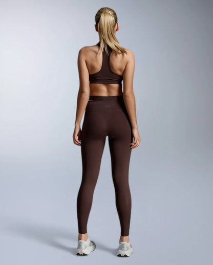 Form Stash Hi-Rise Compression Tights with Pockets - Bark