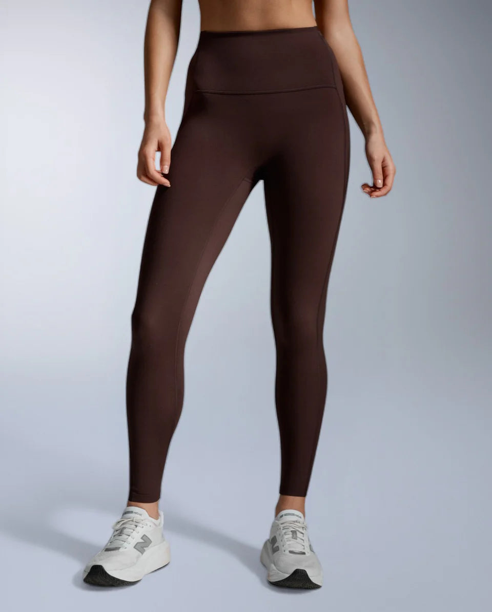 Form Stash Hi-Rise Compression Tights with Pockets - Bark