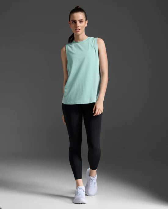 Designed with relaxed fit through the body and hips, the Motion Sport Mesh Tank is made from a recycled durable, sweat-wicking fabric and includes breathable mesh panels so you can turn up the heat.