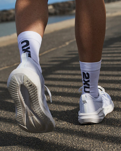 Vectr Cushion Crew Socks - White/Grey