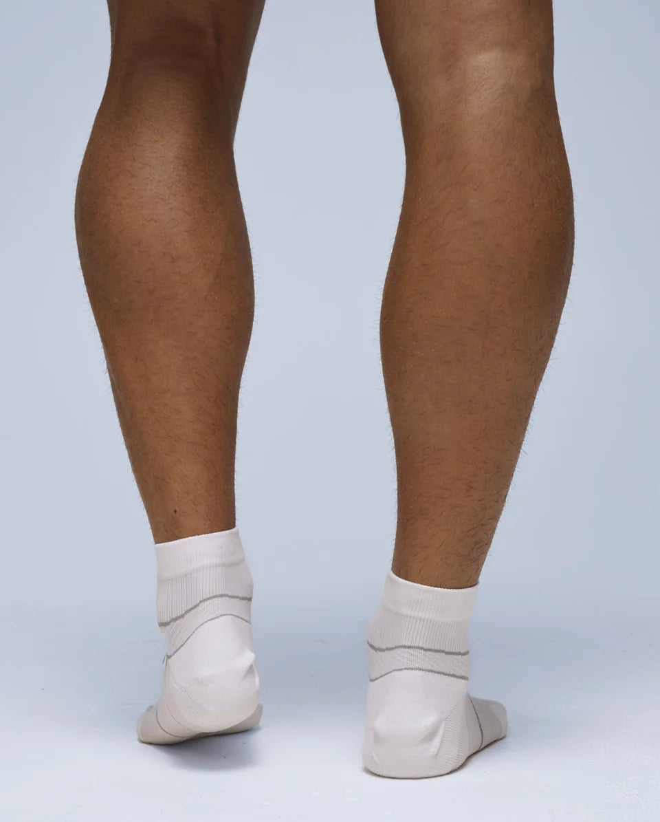 Vectr Netball Cushion 1/4 Crew Socks - White/Grey