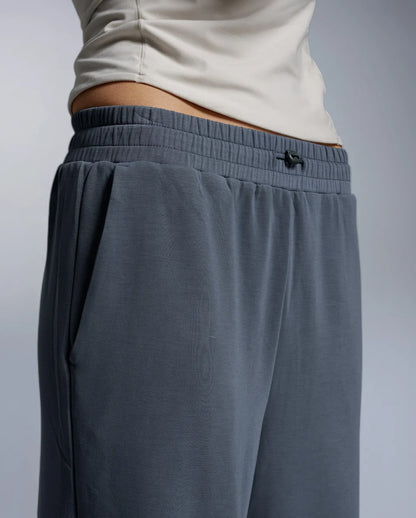 Wonderluxe Sand Washed Wide Leg Pants - India Ink
