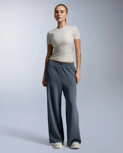 Wonderluxe Sand Washed Wide Leg Pants - India Ink