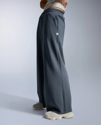 Wonderluxe Sand Washed Wide Leg Pants - India Ink