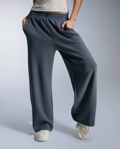 Wonderluxe Sand Washed Wide Leg Pants - India Ink