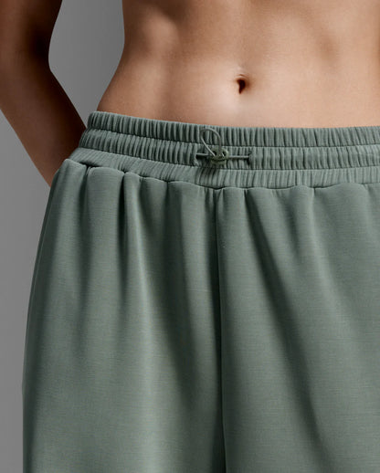 Wonderluxe Sand Washed Wide Leg Pants - Fern
