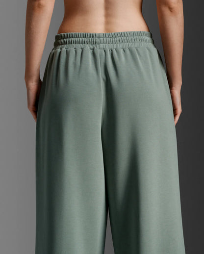 Wonderluxe Sand Washed Wide Leg Pants - Fern