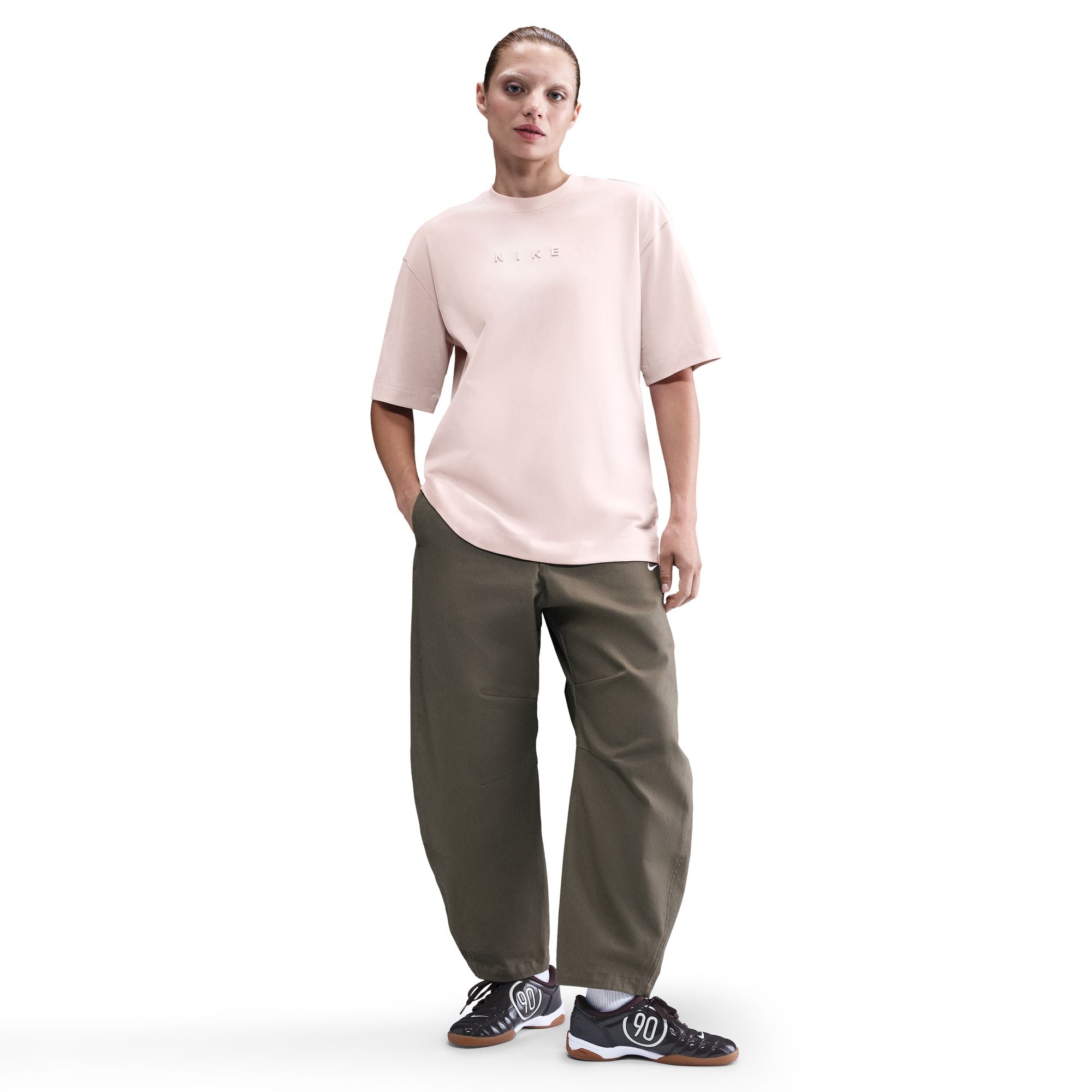 Midweight cotton and an oversized fit make for a soft, comfy tee.