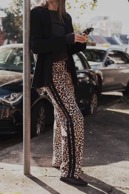 Adeline Pant - Neutral Leopard
