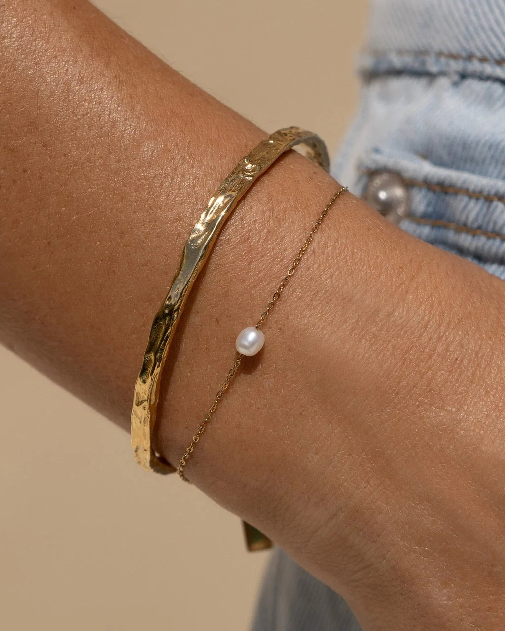 Cressida Pearl Bracelet - Gold
