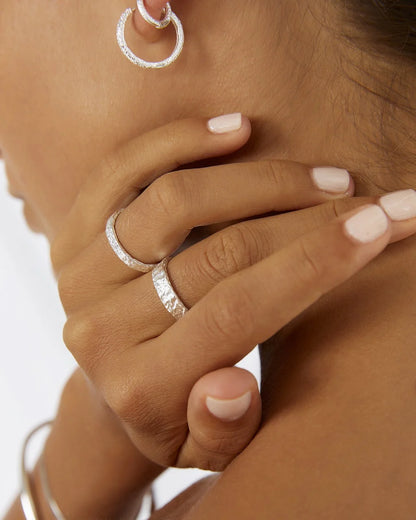 Eros Textured Ring - Small - Silver
