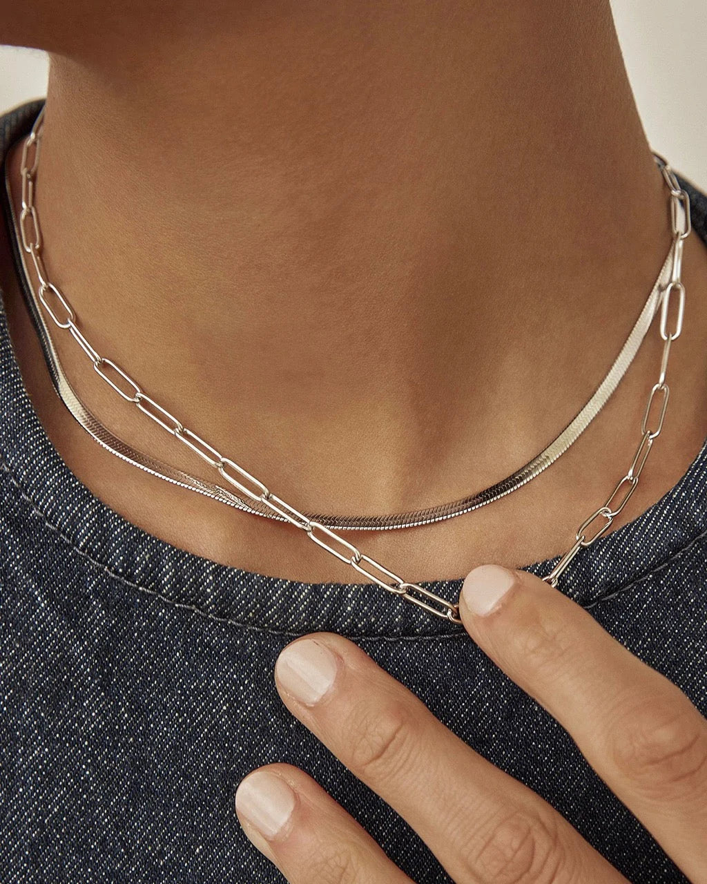 Sophisticated snake chain stacking made simple with the Sylvia Necklace. Complimenting any and every look, Sylvia is a staple in anyone's wardrobe, pairing perfectly with all your other favourite styles.