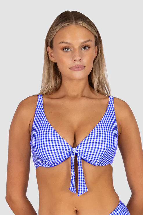 Riviera F Cup Tri Bikini Top - Sapphire
