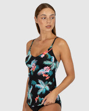 Baku's Amalfi Loose Fit Singlet features soft removable cups, shelf support and is a flattering A-line shape. 