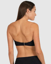 Boning support gripper elastic removable and Adjustable and convertible straps hidden underwire Fabric: 93% Polyamide / 7% Elastane Fabric: Made in Italy Made in Australia