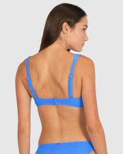 removable soft cups underwire adjustable straps and clip back made in Australia Fabric from Italy - 93% polyamide, 7% elastane