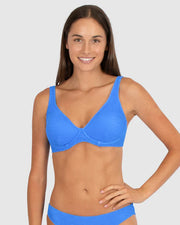 removable soft cups underwire adjustable straps and clip back made in Australia Fabric from Italy - 93% polyamide, 7% elastane