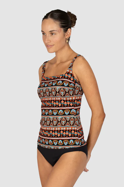 Morocco Multi Fit Tankini Top - Black