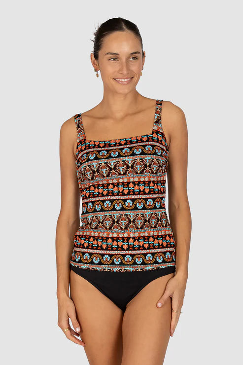 Morocco Multi Fit Tankini Top - Black