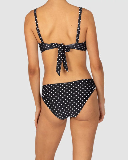 Parisian Summer Twist Band Regular Bikini Bottom - Black