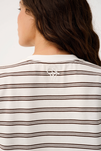 Jayde Tee - Truffle Stripe