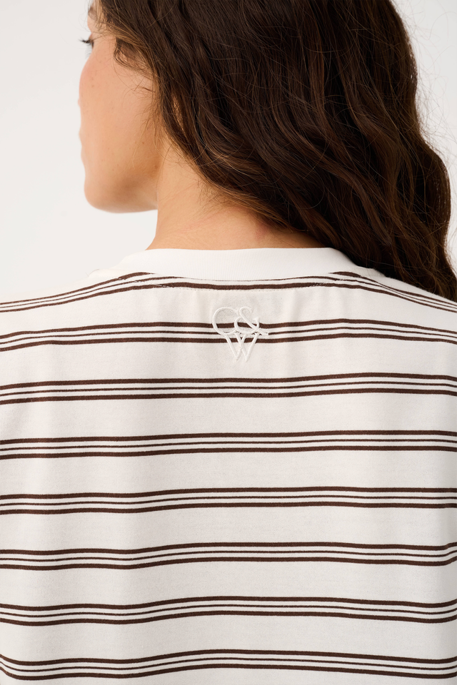 Jayde Tee - Truffle Stripe