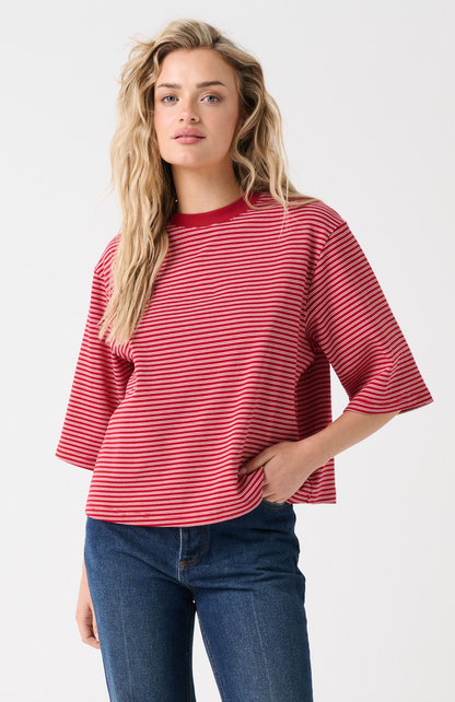 Hallie Tee - Red Stripe