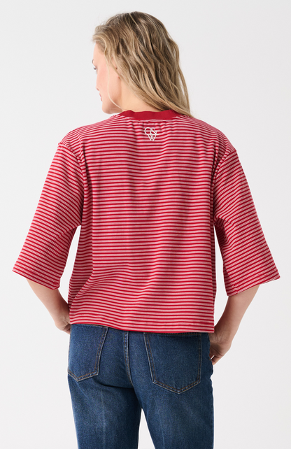 Hallie Tee - Red Stripe