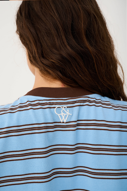 Harley Long Sleeve Top - Truffle / Ice Stripe