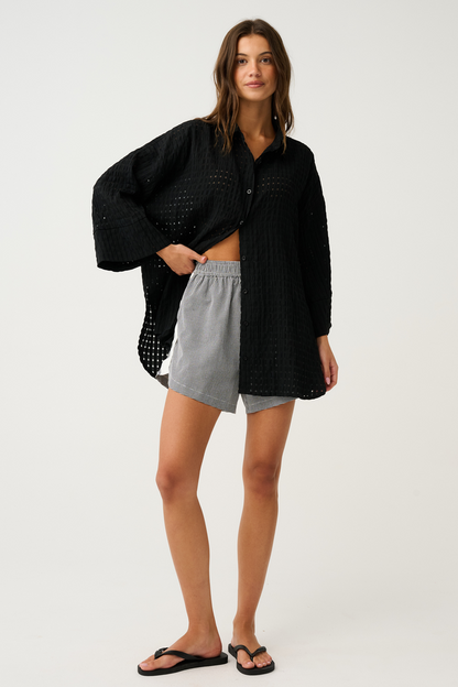Stevie Kaftan-Black Weave