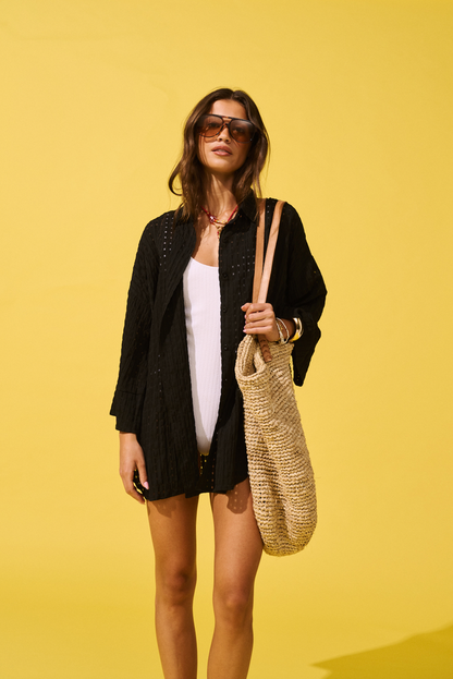 Stevie Kaftan-Black Weave