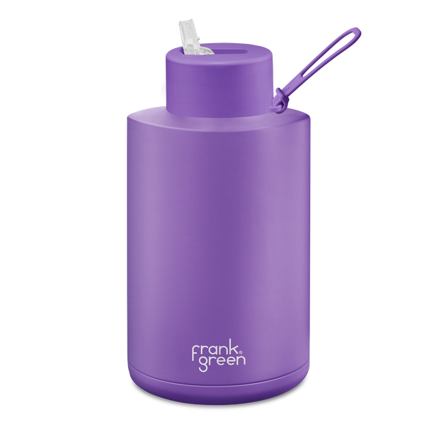 a bigger, more thermal bottle joins our hydration range. delivering your complete daily hydration in one go, this is a durable and sustainable alternative to single-use plastic water bottles. plus it keeps your water chilled for days.  every 68oz / 2,000ml bottle with a straw lid comes with a new supersized silicone strap to ensure this product lives up to the demands of everyday life, whether it be all-day-at-work hydration, road trips, workouts, emotional support and really thirsty people.