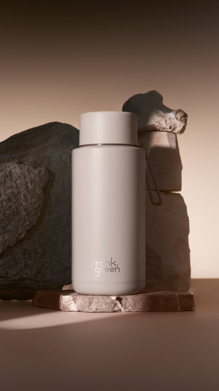 This is the ultimate reusable bottle: it’s beautiful, maintains your beverage temperature and keeps your drink tasting just the way you like it (no nasty metallic flavoured water here). Plus, you can relax knowing it won’t spill in your bag when you’re on the go.